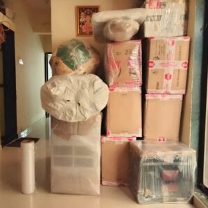 Professional household goods packing by Priyanshi Packers. High quality bubble wrap packing for fragile items. Priyanshi Packers and Movers team loading household items