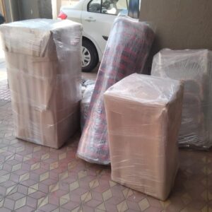 Priyanshi Packers and Movers household items safely packed with bubble wrap for shifting in Bhiwandi and Thane.